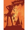 Summer girl dancing vector image