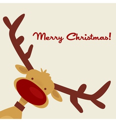 Christmas card with reindeer vector image