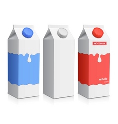 Milk carton with screw cap vector image