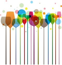Party glasses vector image