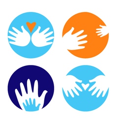 Helpful and carrying hands vector image