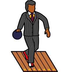 Man bowling vector image