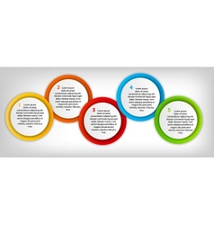 Concept of colorful circular banners with arrows vector image