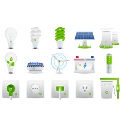 Energy and electricity icons vector image