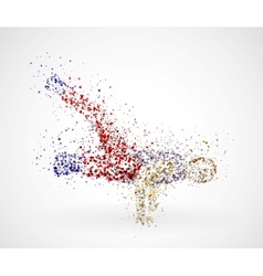 Paint splatter dancing man vector image