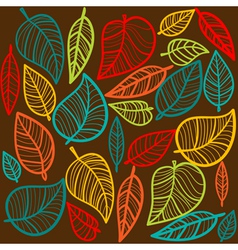 Autumn leaves background vector image