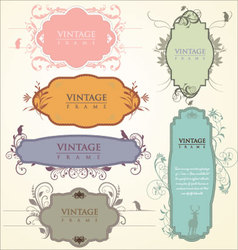 Vintage frames vector image