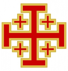 Jerusalem cross vector image