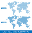 Dotted world maps vector image
