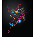Abstract dancer vector image