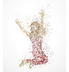 Paint splatter dancing girl vector image