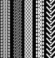 Set of detailed tire prints vector image