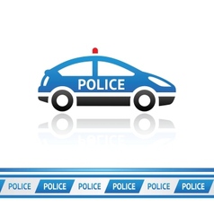 Police car police tape vector image