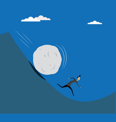 Businessman running vector image