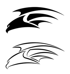 Hawk set vector image
