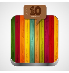 Wooden app icon vector image
