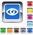 Eye square button vector image