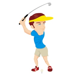 golfer cartoon vector image