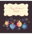 Christmas greeting card vector image