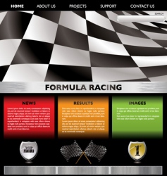 Formula racing web vector image