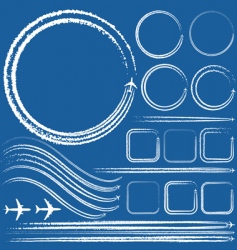 Design elements of jet trails vector image