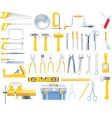 Woodworker tools icon set vector image