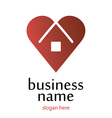Logo heart home vector image