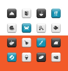 Food buttons vector image