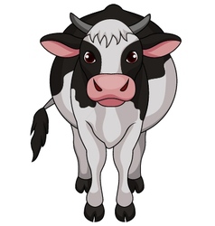 Cute cow cartoon vector image