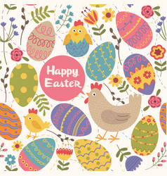 Seamless pattern happy easter Seamless pattern happy easter vector image