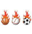 Flaming balls vector image