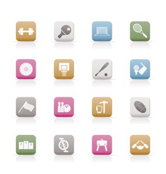 Sports gear and tools vector image