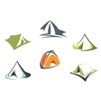 Travel and adventure camp tents vector image