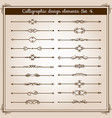 Retro simple scroll page dividers vintage Retro simple scroll page dividers vintage vector image