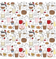 Coffee pattern vector image