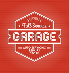 Garage Label Garage Label vector image