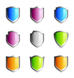 Shield icons vector image