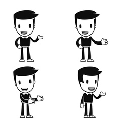 Funny cartoon helper man vector image