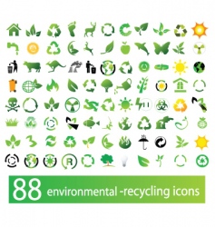 Environment icons vector image