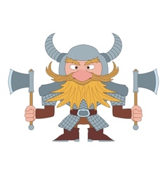 Dwarf warrior vector image