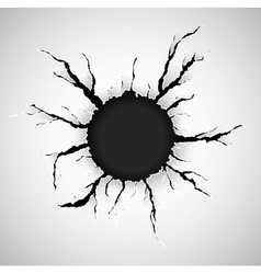 Hole in paper vector image