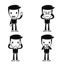 Funny cartoon helper man vector image