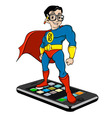 Super nerd on iPhone vector image