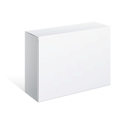 Realistic White Package Box For Software vector image