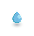 Water drop isometric flat icon 3d vector image