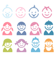 Baby and children faces vector image