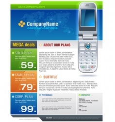Cellphone brochure vector image