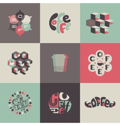 Coffee emblems and labels - Set of posters vector image
