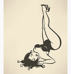 Plus size pin up girl vector image