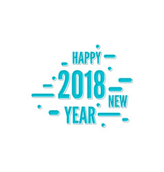 2018 happy new year background vector image
